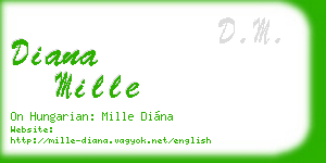 diana mille business card