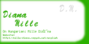 diana mille business card